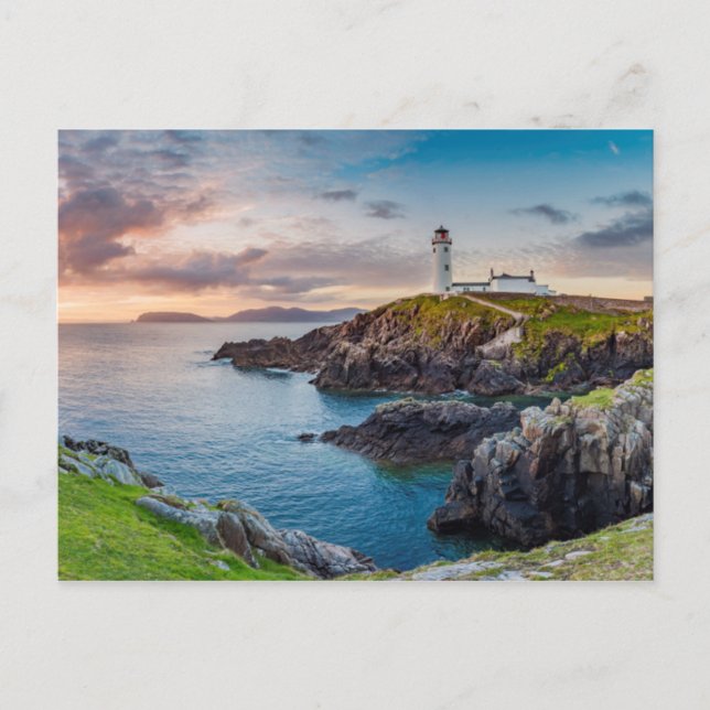 Cartão Postal Farol da cabeça do calço | Donegal, Irlanda (Frente)