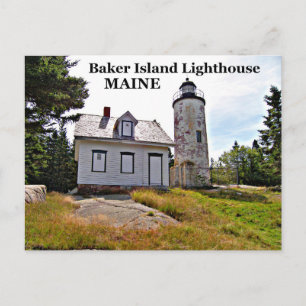 Cartão Postal Farol da Ilha Baker, Cartão-postal Maine