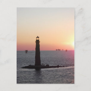 Cartão Postal Farol da ilha da areia no por do sol 2