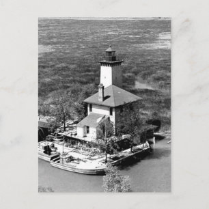 Cartão Postal Farol da Saginaw River Rear Range