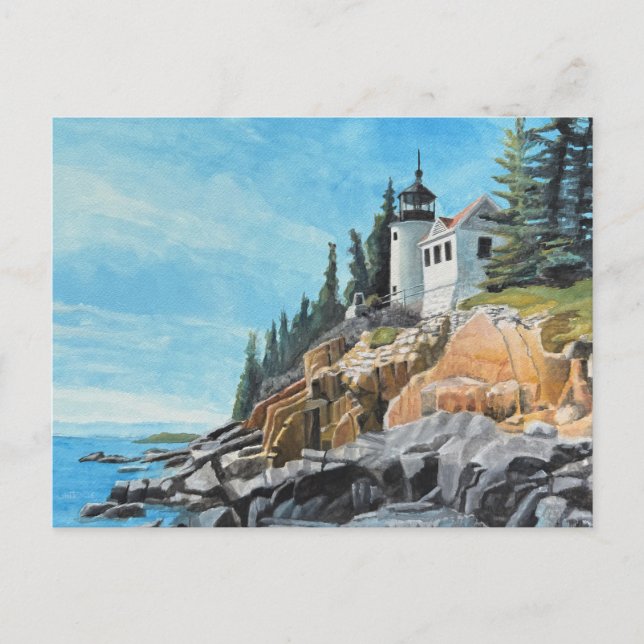 Cartão Postal Farol de Bass Harbor (Frente)
