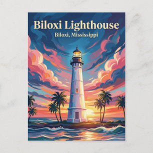 Cartão Postal Farol de Biloxi Mississippi