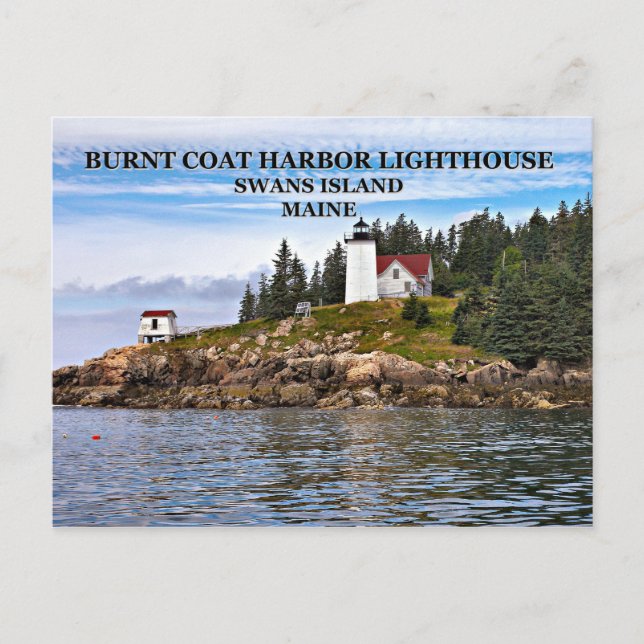 Cartão Postal Farol de Burnt Coat Harbor, Maine Cartão-postal (Frente)