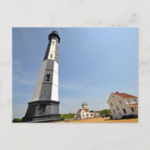 Farol de Cape Henry com cerca branca Va. Beach