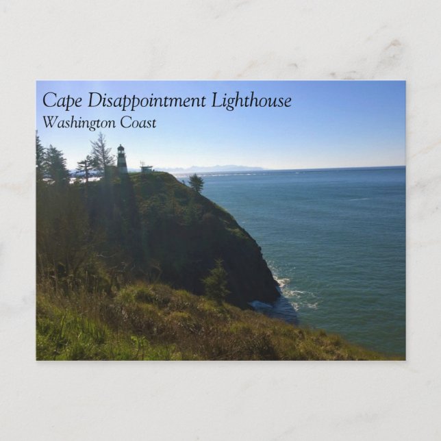 Cartão Postal Farol de Desapontamento de Cabo, Washington (Frente)