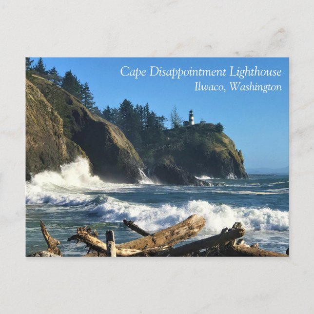 Cartão Postal Farol de Desapontamento de Cabo, Washington (Frente)