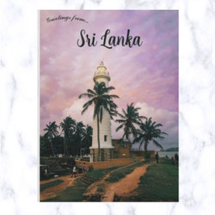 Cartão Postal Farol de Galle no Sri Lanka