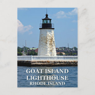 Cartão Postal Farol de Goat Island, Cartão-postal Rhode Island