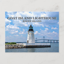 Cartão Postal Farol de Goat Island, Cartão-postal Rhode Island