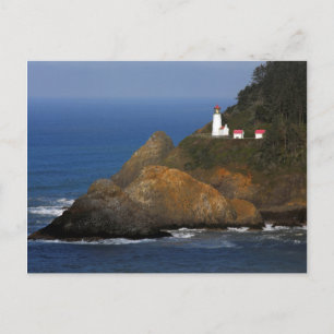 Cartão Postal Farol de Heceta Head, Cape Creek, Oregon, EUA