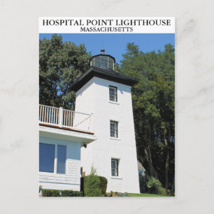 Cartão Postal Farol de Hospital Point, Massachusetts