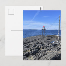 Cartão Postal Farol de Kvalen, Haugesund, Noruega no Verão