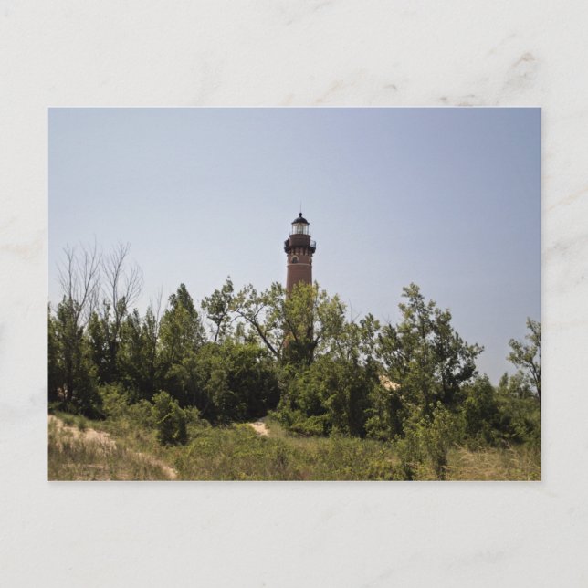 Cartão Postal Farol de Little Sable Point, Michigan (Frente)