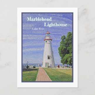 Cartão Postal Farol de Marblehead/Lago Erie