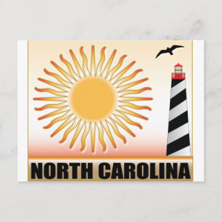 Cartão Postal Farol de North Carolina ao Sol