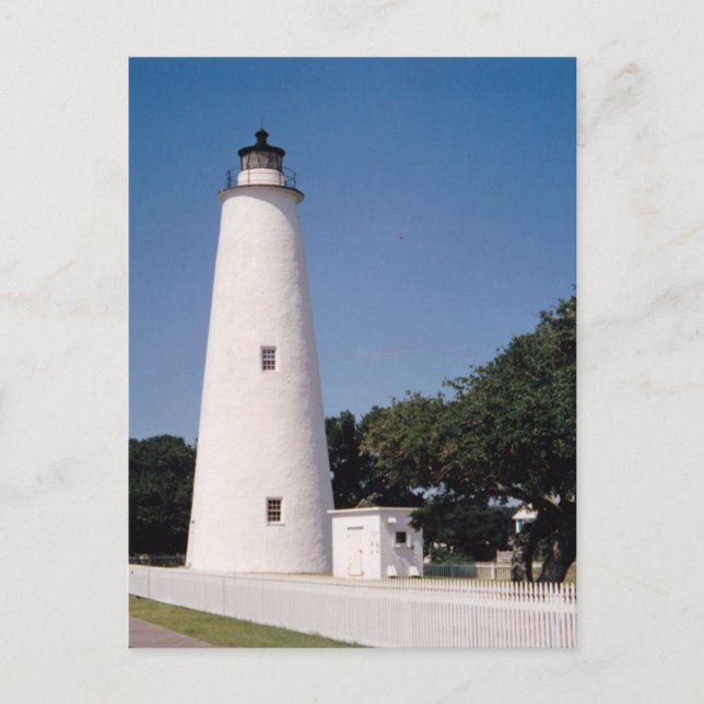 Cartão Postal Farol de Ocracoke (Frente)