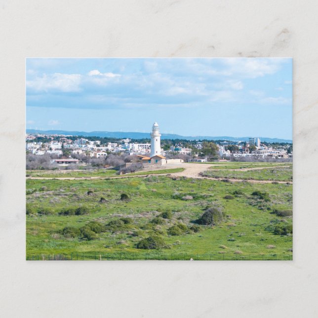 Cartão Postal Farol de Paphos, Chipre (Frente)