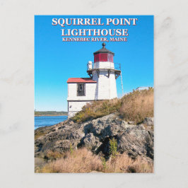 Cartão Postal Farol de Ponto de Esquilo, Cartão-postal Maine