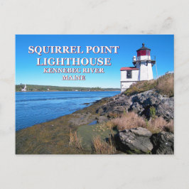 Cartão Postal Farol de Ponto de Esquilo, Cartão-postal Maine
