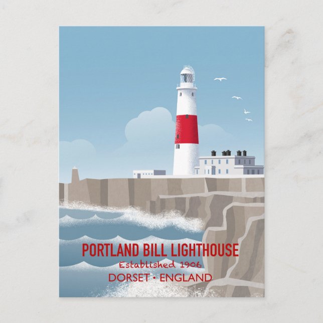 Cartão Postal Farol de Portland Bill (Frente)