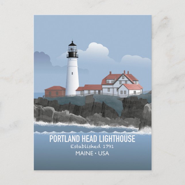 Cartão Postal Farol de Portland Head (Frente)