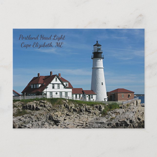 Cartão Postal Farol de Portland Head, Maine (Frente)