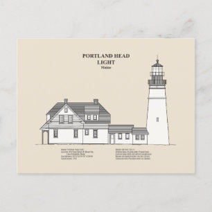 Cartão Postal Farol de Portland Head - Maine - SBD