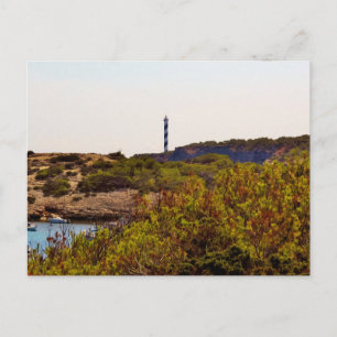 Cartão Postal Farol de Punta Moscarter Portinatx Ibiza