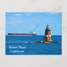 Cartão Postal Farol de Romer Shoal Guardião do Porto de Nova Yor