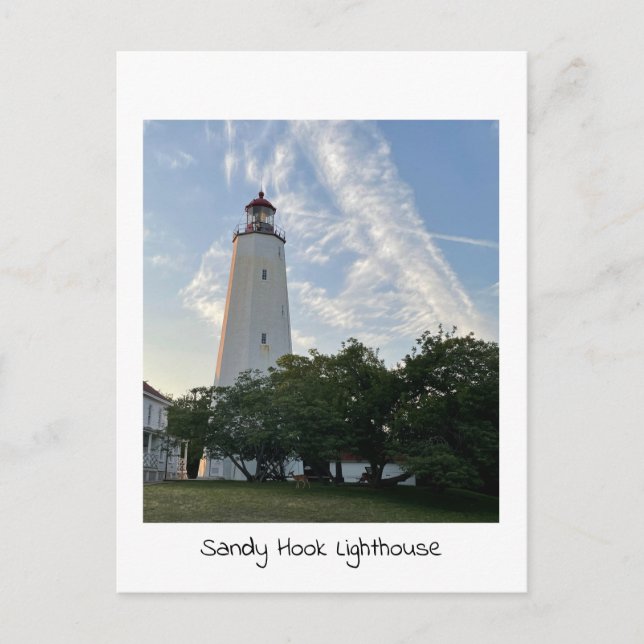 Cartão Postal Farol de Sandy Hook (Frente)