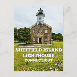 Cartão Postal Farol de Sheffield Island, Connecticut