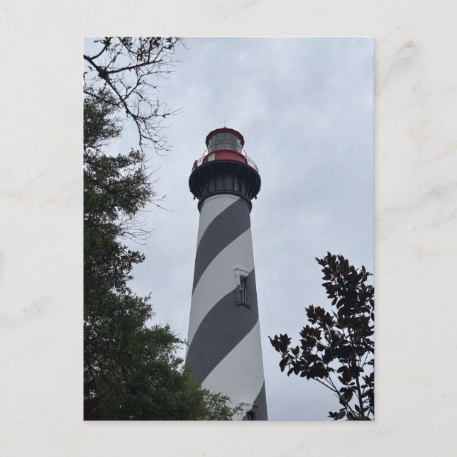 Cartão Postal Farol de St. Augustine Flórida (Frente)