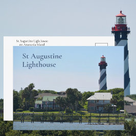Cartão Postal Farol de St Augustine Ilha Anastasia Flórida