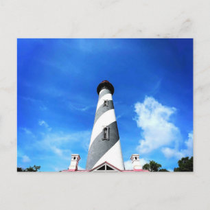 Cartão Postal Farol de St. Augustine Vista Dramática para Cima F