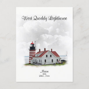 Cartão Postal Farol de West Quoddy, Maine