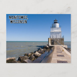 Cartão Postal Farol do Cartão-postal Manitowoc Wisconsin