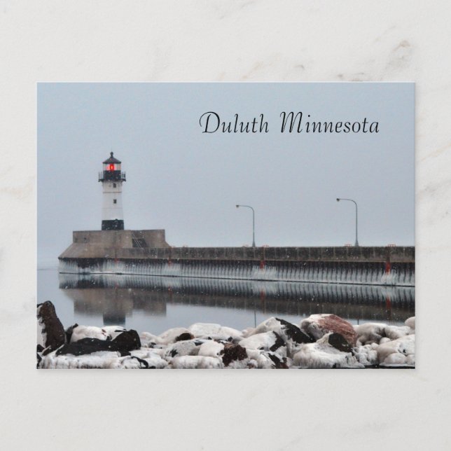 Cartão Postal Farol Duluth Minnesota (Frente)
