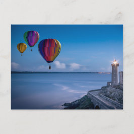 Cartão Postal Farol e balões