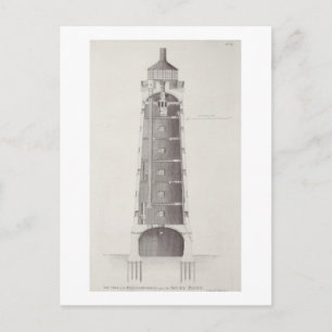 Cartão Postal Farol Edystone gravado por John Record (fl.17