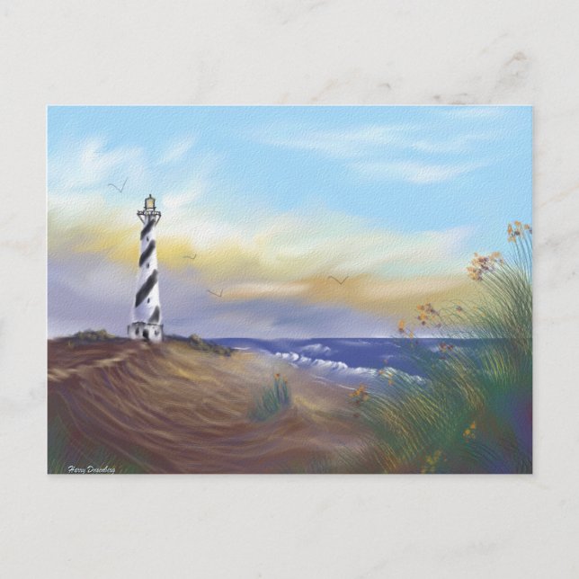 Cartão Postal Farol em Cabo de maio (Frente)