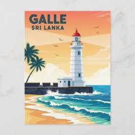 Cartão Postal Farol em Galle Sri Lanka Viagem