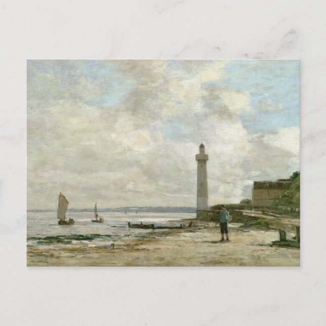 Cartão Postal Farol em Honfleur, 1864-66 (óleo sobre painel) (Frente)