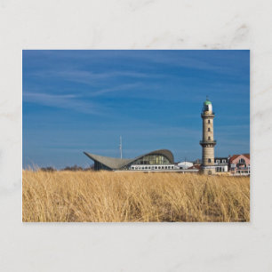 Cartão Postal Farol em Warnemuende (Alemanha)