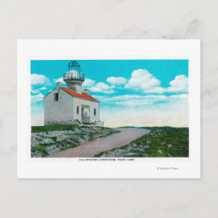 Cartão Postal Farol Espanhol Antigo em Point Loma