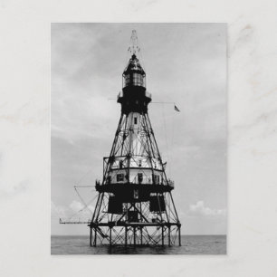 Cartão Postal Farol Fowey Rocks