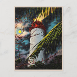 Cartão Postal Farol Key West na cena de colheita noturna