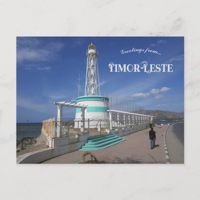 Cartão Postal Farol Lighthouse em Dili Timor Leste (Frente)