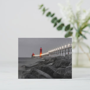 Cartão Postal Farol Moody Grand Haven