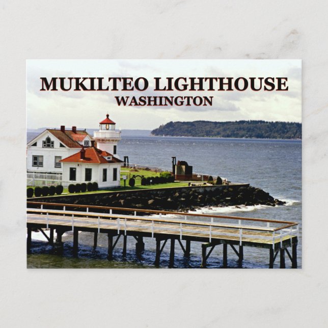 Cartão Postal Farol Mukilteo, Cartão-postal de Washington (Frente)