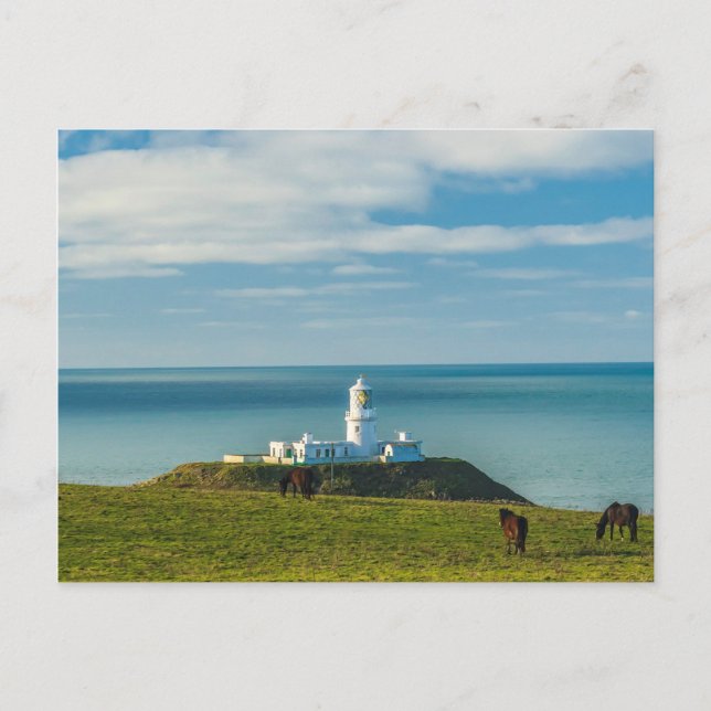 Cartão Postal Farol | Pembrokeshire Strumble Head Wales (Frente)